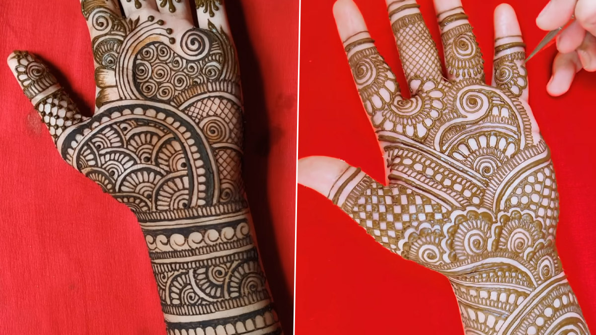Easy Mehndi Design For Weddings: शादी के सीजन में अपने हाथों पर रचाएं ये  आसान मेहंदी डिजाइन, देखें ट्यूटोरियल Video | 🛍️ LatestLY हिन्दी