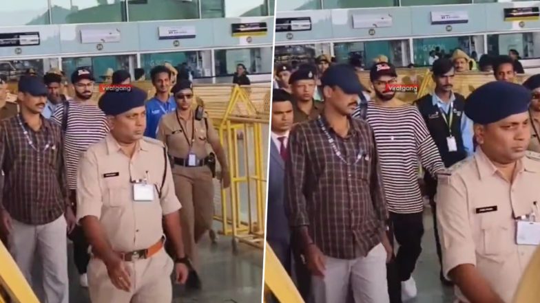 Virat Kohli At Bengaluru: विश्व कप लीग स्टेज के आखिरी मैच के लिए स्टार खिलाड़ी विराट कोहली पहचें बेंगलुरु, देखें वायरल वीडियो