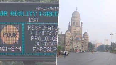 Maharashtra Air Quality: आज मुंबई में वायु गुणवत्ता 244 ख़राब श्रेणी में, देखें धुंध की परत