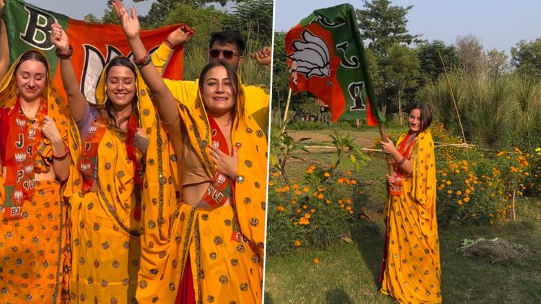 Russian Girls Campaigning for BJP: राजस्थान में बीजेपी के लिए चुनाव प्रचार करती नजर आईं रशियन लड़कियां, वायरल हुआ वीडियो