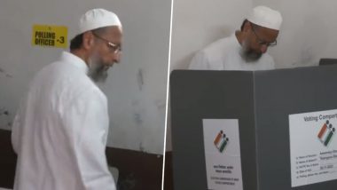 Telangana Assembly Elections 2023: तेलंगाना विधानसभा चुनाव में AIMIM अध्यक्ष असदुद्दीन ओवैसी ने हैदराबाद पोलिंग बूथ पर डाला वोट, देखें वीडियो