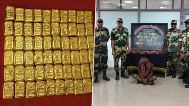 बांग्लादेश से तस्करी कर भारत लाए 4.33 करोड़ के सोने के बिस्कुट को बीएसएफ के जवानों पकड़ा, ट्रक ड्राईवर गिरफ्तार