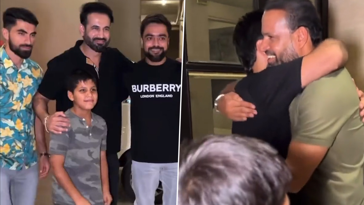 Red Rashid Pathan Irfan Pathan Meets Rashid Khan: रशीद खान से मिले इरफ़ान पठान और युसूफ ...