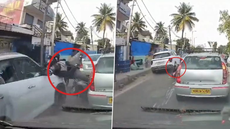Bengaluru Road Accident Video: हुलिमावु के पास 'तेज' एसयूवी कार ने तीन बाइकों को मारी टक्कर, चार लोग घायल, वीडियो आया सामने