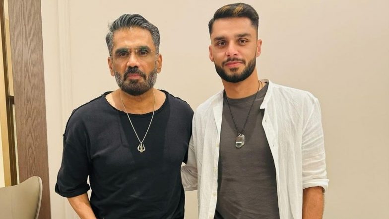Sunil Shetty-Naveen Ul Haq: ऑस्ट्रेलिया के खिलाफ मैच से पहले सुनील शेट्टी के साथ दिखे नवीन उल हक़, वायरल हुई तस्वीर