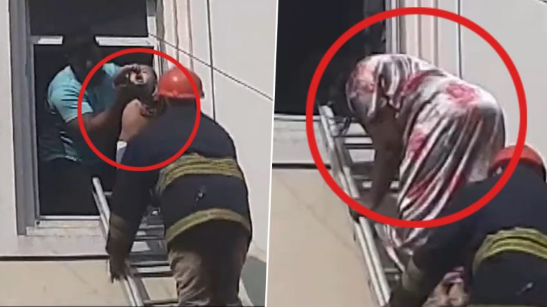 Hyderabad Building Fire Video: हैदराबाद में आवासीय इमारत में आग लगने से 6 की मौत, खिड़की से बच्चे और महिला को किया रेस्क्यू