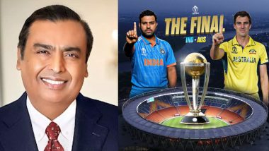 IND vs AUS, World Cup 2023 Final: वर्ल्ड कप का फाइनल देखने जा सकते हैं मुकेश अंबानी समेत 8 राज्यों के CM, रिजर्व बैंक के गवर्नर को भी न्योता