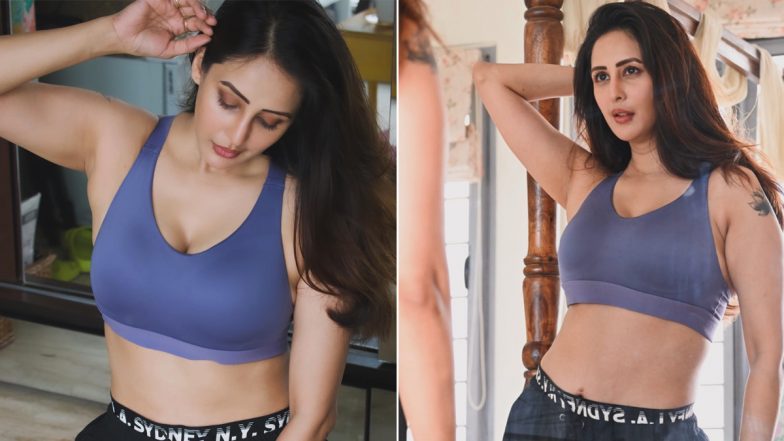 Chahat Khanna ने सेक्सी ब्लू ब्रालेट पहन दिए किलर पोज, एक्ट्रेस की हॉटनेस ने यूजर्स के उड़ाए होश (View Pics)