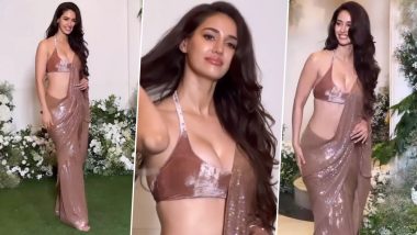 Disha Patani का सिजलिंग साड़ी में दिखा किलर अवतार, एक्ट्रेस की दिलकश अदाओं ने धड़काया यूजर्स का दिल (Watch Video)