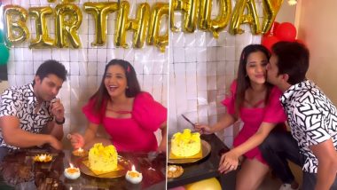 Monalisa ने पति के साथ केक काटकर सेलिब्रेट किया अपना जन्मदिन, रेड आउटफिट में किया सेक्सी डांस (Watch Video)