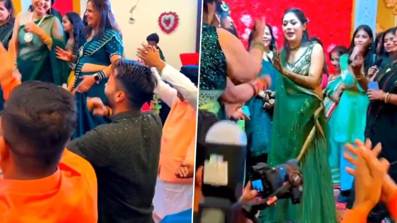 Mukesh Kumar Dances With Wife: टीम इंडिया के पेसर मुकेश कुमार ने पत्नी दिव्या सिंह के साथ शादी समारोह में Bhojpuri गाने 'लॉलीपॉप लागेलू' पर किया डांस, देखें वायरल वीडियो 
