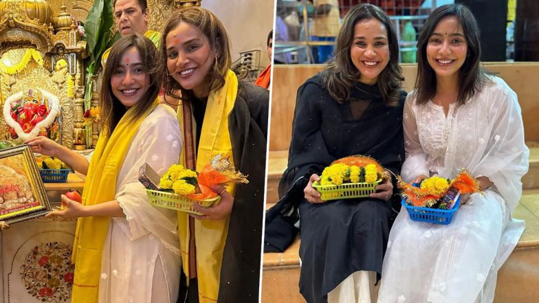 Neha and Aisha Visits Siddhivinayak Temple: नेहा शर्मा और आयशा शर्मा बप्पा के दर्शन के लिए पहुंची सिद्धीविनायक मंदिर, सोशल मीडिया पर शेयर की तस्वीरें (View Pics)
