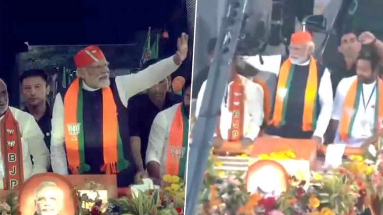 PM Modi Road Show Video: तेलंगाना चुनाव को लेकर पीएम मोदी का हैदराबाद में रोड शो, बड़ी संख्या में लोग हुए शामिल