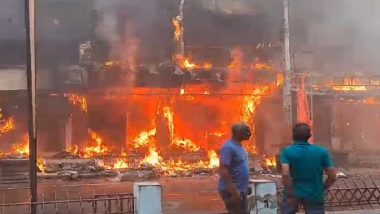 Gujarat: सुरेंद्रनगर के वेदांता कॉम्प्लेक्स में लगी भीषण आग, 10 दुकानें जलकर खाक, वीडियो आया सामने