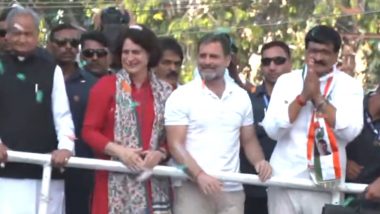 Hyderabad Rahul-Priyanka Road Show: तेलंगाना विधानसभा को लेकर हैदराबाद में राहुल, प्रियंका का रोड शो, बड़ी संख्या में लोग हुए शामिल- देखें वीडियो