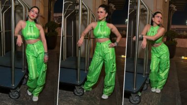 Sunny Leone ने सेक्सी ग्रीन आइटफिट पहन दुबई में गिराई बिजली, एक्ट्रेस की हॉटनेस के कायल हुए यूजर्स (Watch Video)