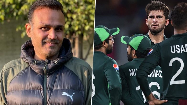 Pakistan's Elimination From CWC 2023:&nbsp;न्यूजीलैंड की जीत के बाद विश्व कप में ग्रुप-स्टेज से बाहर होने की कगार पर पाकिस्तान,&nbsp;Virender Sehwag&nbsp;ने दिया मजेदार रिएक्शन