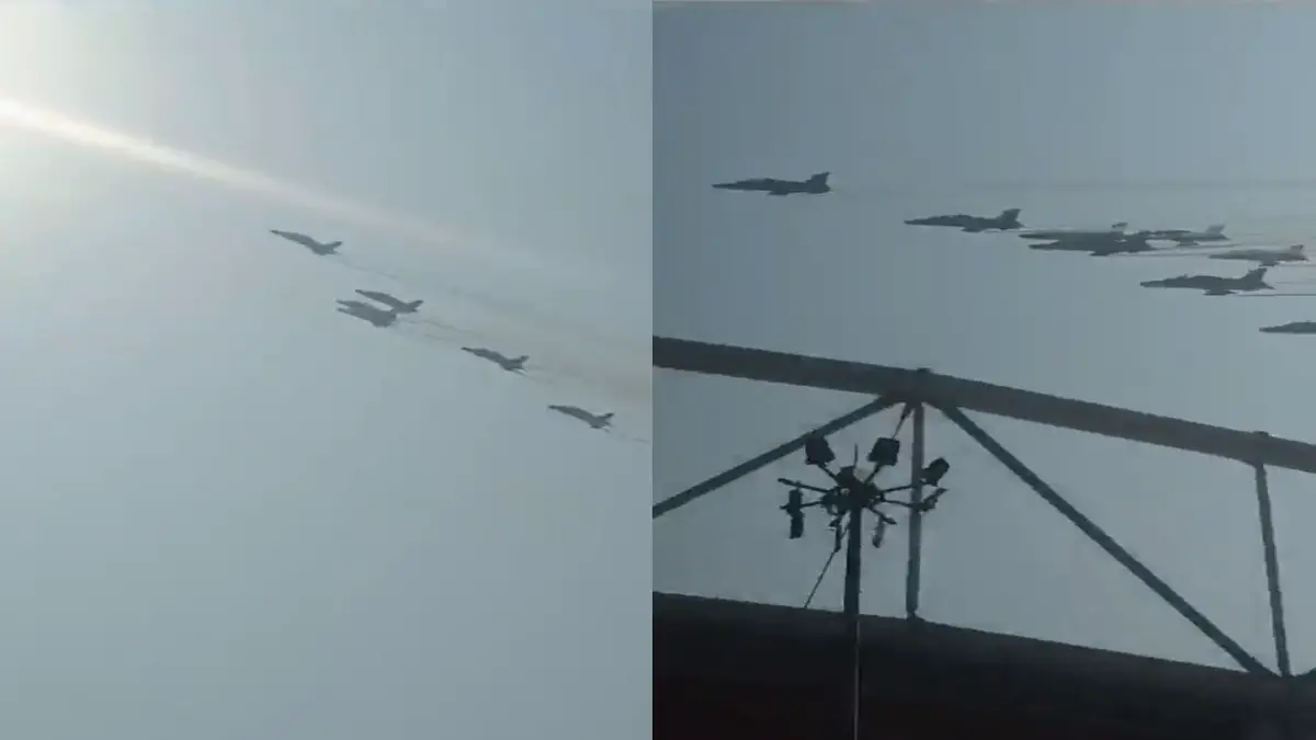 Air Show Rehearsals In Narendra Modi Stadium: अहमदाबाद में वर्ल्ड कप के फाइनल मैच से पहले ऐसा होगा एयर शो का नजारा, देखें रिहर्सल का VIDEO