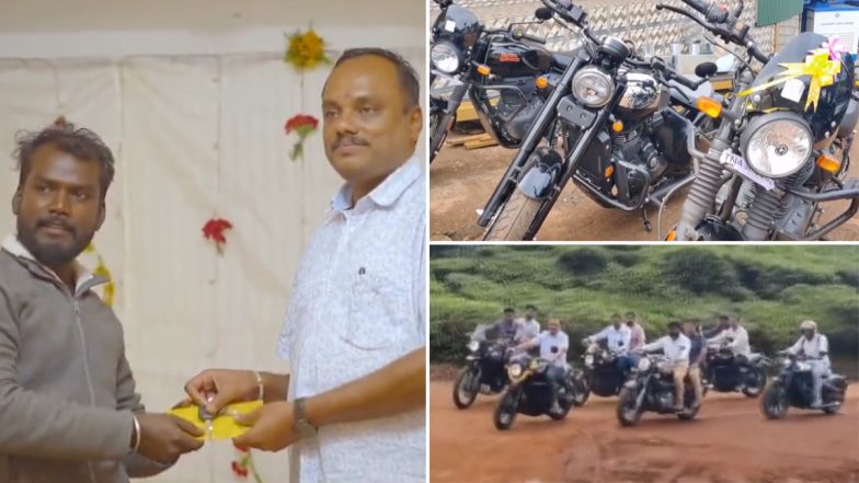 Diwali 2023 Mind Blowing Bonus: इस कंपनी ने अपने कर्मचारियों को दिवाली गिफ्ट में दी रॉयल एनफील्ड बाइक | Video