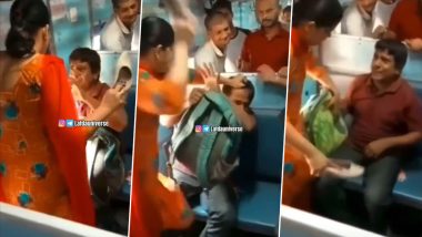 Viral Video: चलती ट्रेन में अश्लील हरकत करने पर महिला ने शख्स की चप्पलों से की जमकर धुलाई, वीडियो हुआ वायरल