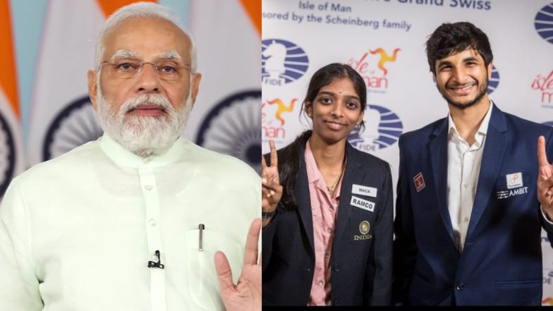 FIDE Grand Swiss Open 2023 Titles:&nbsp;फाइड&nbsp;ग्रैंड स्विस ओपन का खिताब&nbsp;जीतने के लिए PM मोदी ने वैशाली रमेशबाबू और विदित गुजराती को दी बधाई, देखें Tweet