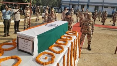 नक्सली हमले में शहीद आईटीबीपी जवान की जम्मू-कश्मीर के सांबा में अंत्येष्टि की गई