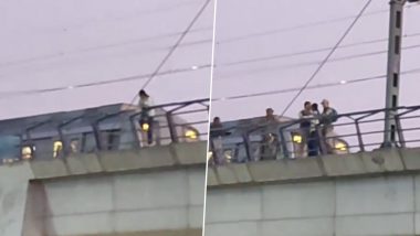 Delhi Metro Suicide Attempt Video: महिला ने शादीपुर मेट्रो ट्रैक से कूदने की दी धमकी दी, सुरक्षा कर्मियों ने बचाया