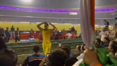 Australian Fan Chants 'Bharat Mata Ki Jai': ऑस्ट्रेलिया के फैन ने ‘भारत माता की जय’ और ‘वंदे मातरम’ के नारे लगाए, रायपुर के चौथे टी20 मुकाबले का वीडियो वायरल