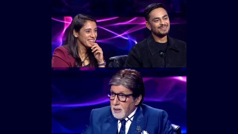 Ishan Kishan, Smriti Mandhana With Amitabh Bachchan: ईशान किशन, स्मृति मंधाना कौन बनेगा करोड़पति में होस्ट अमिताभ बच्चन के साथ आए नज, तस्वीरें हुई वायरल