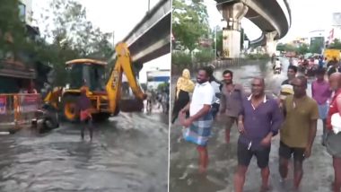 Storm Michaung: गंभीर चक्रवाती तूफान मिचौंग के मद्देनजर भारी बारिश के कारण चेन्नई में बड़े पैमाने पर जलभराव