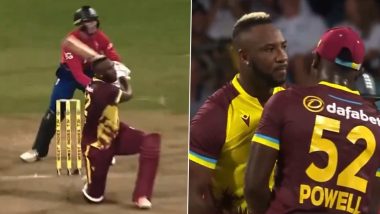 Video- Andre Russell 103m Six: इंग्लैंड के खिलाफ मैच में आदिल रशीद की गेंद पर आंद्रे रसेल ने जड़ा 103 मीटर लंबा छक्का, मैदान से बाहर जाकर गिरा, देखें विडियो