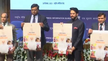 Anurag Thakur Launches the Govt of India Calendar for 2024: केंद्रीय मंत्री अनुराग ठाकुर ने दिल्ली में 2024 के लिए भारत सरकार का कैलेंडर किया लॉन्च, देखें वीडियो