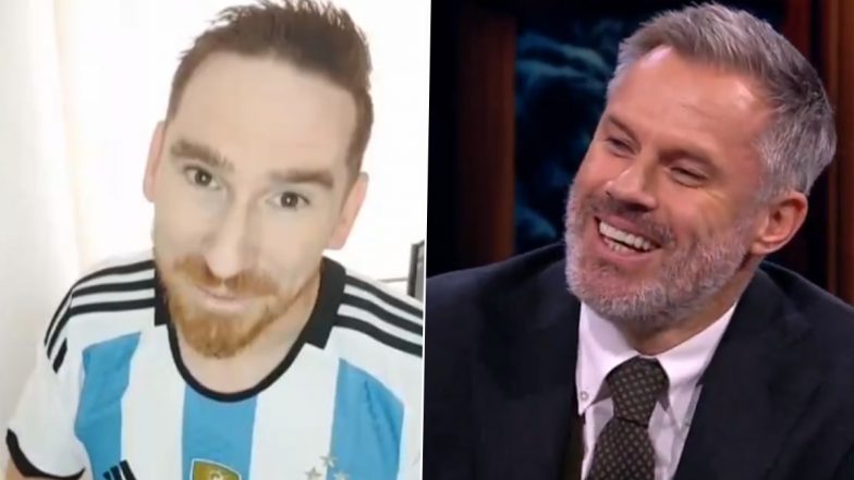 Lionel Messi Lookalike Video: क्रिसमस से पहले एक टीवी शो में लियोनेल मेस्सी के हमशक्ल ने लिवरपूल के दिग्गज Jamie Carragher के लिए भेजा मजेदार मेसेज, देखें वीडियो