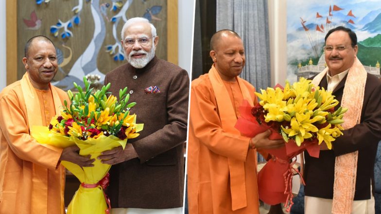 UP CM Yogi Adityanath Meets PM Modi, JP Nadda: सीएम योगी आदित्यनाथ ने पीएम मोदी और बीजेपी अध्यक्ष जेपी नड्डा से की मुलाकात, देखें तस्वीरें