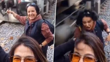 Dangerous Selfie In Front Of Moving Train: तुर्किये में रेलवे ट्रैक के पास सेल्फी के लिए पोज दे रही थी महिला, ट्रेन ने मारी टक्कर; देखें VIDEO