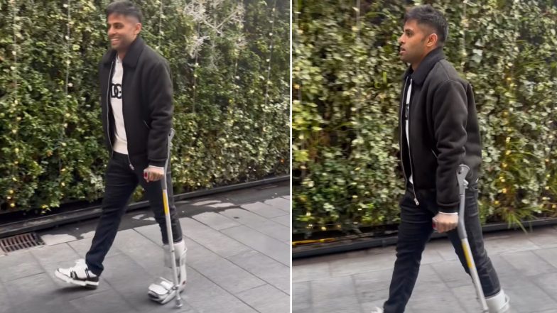 Surya Kumar Yadav Limping Video: इंजरी के बाद बैसाखी के सहारे चलते नजर आए सूर्यकुमार यादव, सोशल मीडिया पर शेयर किया वीडियो
