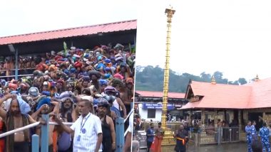 Sabarimala Temple: सबरीमाला श्री धर्म संस्था मंदिर में बड़ी संख्या में दिखी भक्तों की भीड़, देखें वीडियो