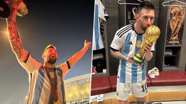 Lionel Messi ने कतर में अर्जेंटीना के रोमांचक FIFA World Cup 2022 विजेता की पहली वर्षगांठ का मनाया जश्न, देखें तस्वीर