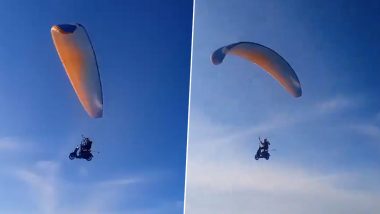 Paragliding On E-Scooter Video: पंजाब के व्यक्ति ने हिमाचल प्रदेश में इलेक्ट्रिक स्कूटर पर की पैराग्लाइडिंग
