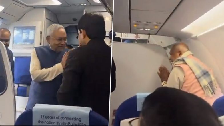 Bihar CM नीतीश कुमार का जीतन राम मांझी से फ्लाइट में हुआ आमना-सामना, VIDEO में देखें फिर क्या हुआ