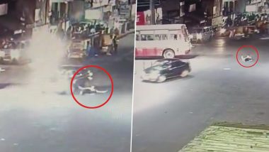 UP Hit and Run Video: लखनऊ में गलत साइड से आ रही कार ने ट्रैफिक पुलिसकर्मी को कुचला, हादसा CCTV में कैद