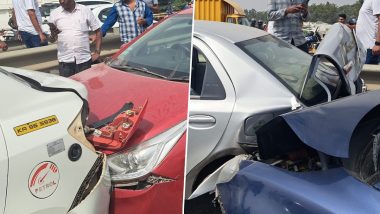 Bengaluru Road Accident: बेंगलुरु में सड़क हादसा, घने कोहरे के कारण कई गाड़ियां आपस में करवाई, कुछ लोग जख्मी (See Pics and Videos)