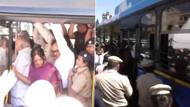 Karnataka: सीएम सिद्धारमैया-डीसीएम DK शिवकुमार ने इलेक्ट्रिक बस को हरी झंडी दिखने के बाद बस में की यात्रा, देखें वीडियो
