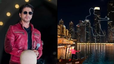 SRK Lighting Up The Skies in Dubai: शाहरुख खान के सिग्नेचर पोज से जगमगा उठा दुबई, ड्रोन शो में छाए किंग खान, देखे वीडियो