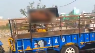 Animal Cruelty in UP: उत्तर प्रदेश के अलीगढ़ में पशुओं से क्रूरता, गाय को जेसीबी के पंजे में उठाकर ट्रैक्टर ट्रॉली में फेंका गया (Watch Video)