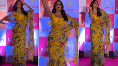 Janhvi Kapoor ने प्रिंटेड साड़ी पहन झिंगाट गाने में लगाए देसी ठुमके, एक्ट्रेस की सादगी देख यूजर्स हार बैठे अपना दिल (Watch Video)