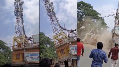 Tower Collapse Video: बेंगलुरु में धड़ाम से गिरा 200 फीट ऊंचा टावर, साथ में बिल्डिंग भी धाराशायी, देखें वीडियो