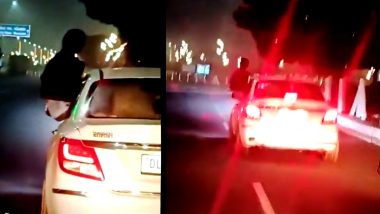 VIDEO: 'पापा की परी' कार की खिड़की पर बैठकर घूमने चली, पुलिस ने थमाया 23500 रुपये का चालान