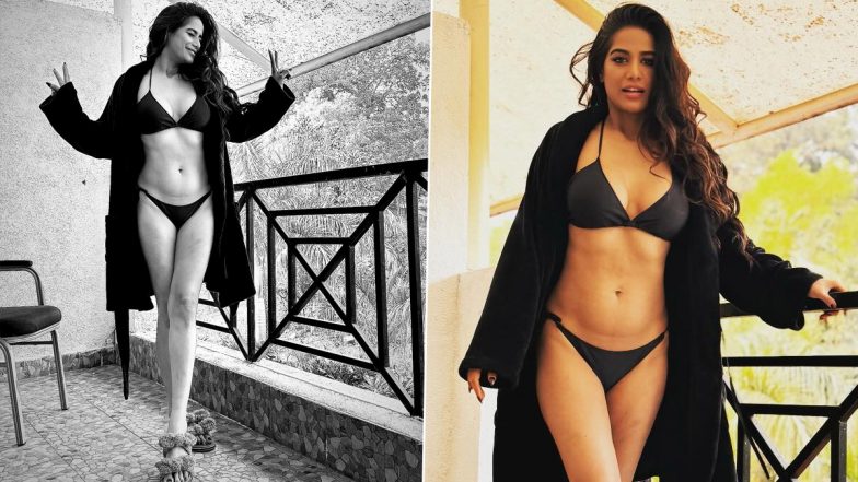 Poonam Pandey ने ब्लैक बिकनी में शेयर की हॉट तस्वीरें, एक्ट्रेस की सेक्सी अदाओं ने यूजर्स को किया घायल (View Pics)