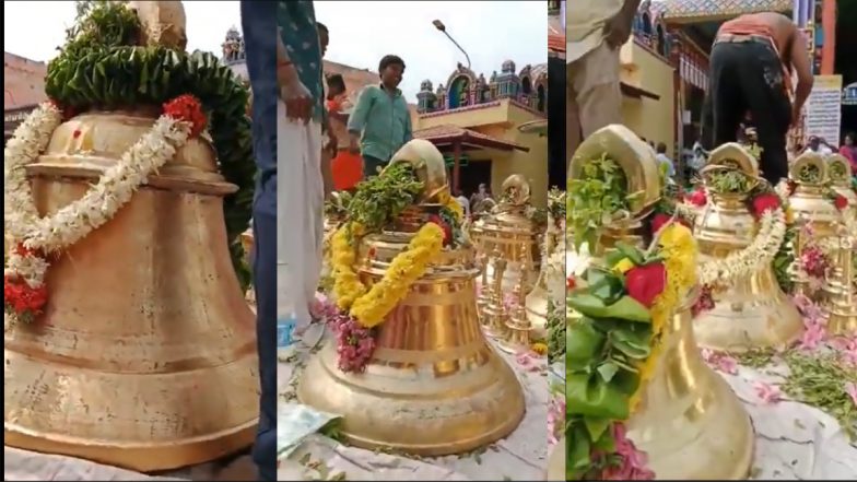VIDEO: जय श्री राम! भारी भरकम 42 घंटियां तमिलनाडु से अयोध्या राम मंदिर  के लिए रवाना, हर एक का वजन 2.5 टन